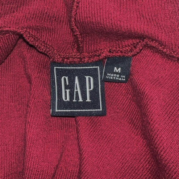 GAP Mock Neck Burgundy Cotton Sweater, Elbow Length Sleeves - Picture 3 of 4